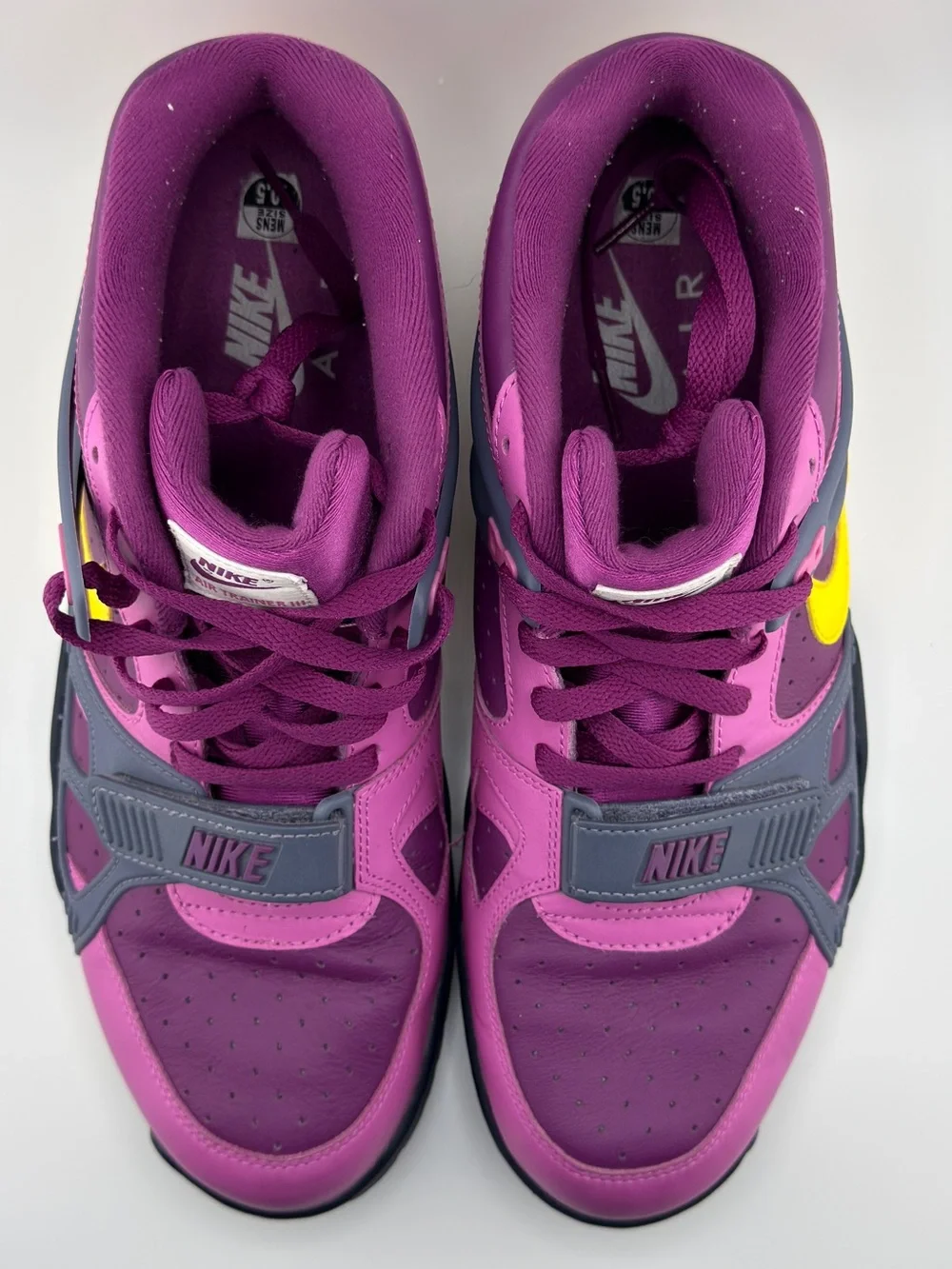 Nike Air Trainer 3 QS Viotech 2020 Men’s 10.5 Purple Yellow Sneakers